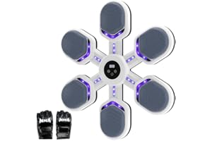 ‎BRUCE & SHARK Music Boxing Machine – Musik-Box-Trainer mit 9 Modi & 9 Geschwindigkeitsstufen, LED-Punching-Zielwand, Bluetooth-Musiksteuerung, Trefferzähler, Wandmontage für Heim- und Profi-Training, Fitnessgerät