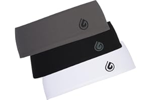 GYMWRAP Bandi 2.0 3-Pack, Double-Layer Edge Protection Headband Set, High-Performance Sweat-Wicking Headband, Unisex Sweatband