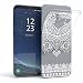 Produktbild HULI Design Case Hülle für Samsung Galaxy S8 Smartphone im Orientalischen Muster weiß - Schutzhülle aus Silikon mit orientalischem Mandala Henna Ornament Traumfänger - Handyhülle mit Druck