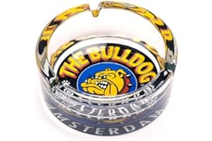 The Bulldog Bulldog - Cenicero de cristal con colores completos