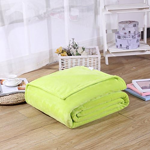 Super Soft Velvet Plush Throw, Fleece Flannel Bed Couch Throw Warm Blanket, Popular Neutral Colors, 60" X 79" (green)