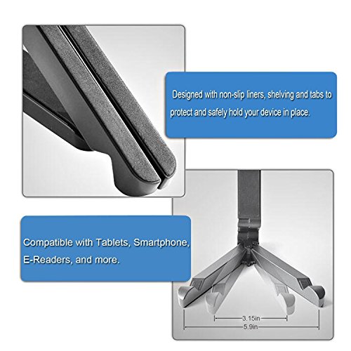 iPad Ständer, tragbar Winkel einstellbar iPad Ständer für Kindle iPhone 6 Plus/6/5/5S/5 C/4/4S Smartphone, iPad Air 2/1, iPad Pro, iPad 4/3/2, iPad Mini 3/2/1, Samsung Galaxy Tab S6 S5 S4 S3 S4 Handy, LG, E-Book, E-Reader, Kindle Fire, Handy, Tablet Ständer (Rose) - 4