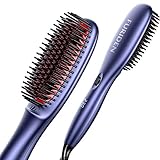【SUAVE Y SEDOSO】 El cepillo alisador de pelo de FURIDEN ayuda a conservar un buen nivel de humedad en tus mechones, lo cual hace que el cabello quede menos rizado y más brillante con su uso. El elevado número de cerdas significa que tu pelo tiene tres veces más contacto en cada pasada que con una plancha para el pelo.
