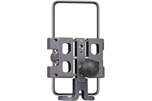 FANAUE CPC-09 Motorcycle Phone Mount with 1 Inch Ball Head for RAM Mounts B Size Double Socket Arm and Scooter UTV/ATV Bike Phone Holder, Aluminum Alloy Mobile Phones Clip for 5.5-7" Smartphone.