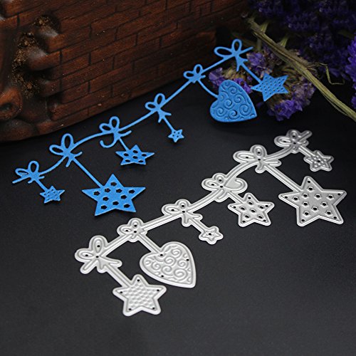 Amazingdeal365 Deko Metall Form Stanzschablonen Schablonen Schneiden DIY Dekor Sammelalbum Karten Buchzeichen Lesezeichen als Geschenk für Freunde Geburtstag Kinder,Kindergarten Hobby Schule Handarbeit Unterricht usw. Ein tolles Geschenk! - 4
