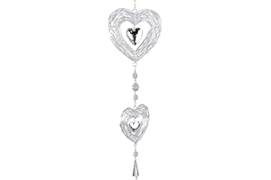 Formano Deko Hänger Herzen 'Trend', 65 cm, Silber