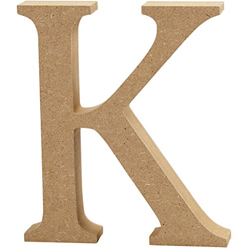 Creativ "K" MDF Buchstabe, braun, 13 x 2 cm
