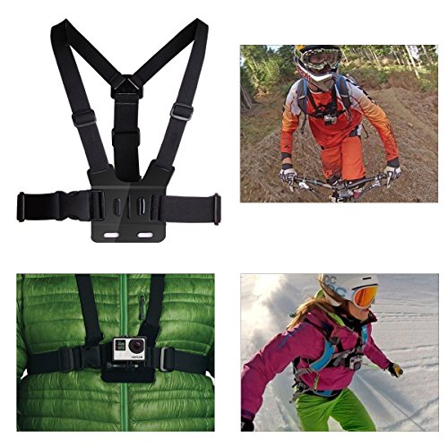 XCSOURCE® 35tlg Zubehör Satz set für GoPro Hero 2 3 3 +4 SI4000 SJ5000 Kamera Teleskopisch- handheld-Stativ Monopod Selfie-Sticks Aufbewahrungskiste Tasche Brustgurt Kopfband Handschlaufe Schweißbänder Saugnapf Lenker / Sattelhalter J-Haken Anti-Fog Inserts Stativ-Adapter Schrauben Klebstoff self-trocken im Freien Reise Fotografie Foto OS094 - 5