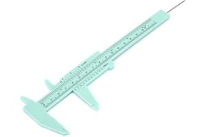 JULYKAI Plastic Vernier Caliper, Portable 0.05mm Reading Value Plastic Double Rule Scale, for Jewelry Measurement DIY Hardware Measure Supplies School(green)