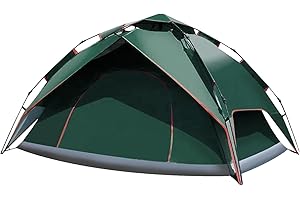 GT GETCO TECH Tente de camping instantanée automatique pour 2 à 3 personnes, double couche coupe-vent et imperméable, tente de nuit adaptée pour la randonnée et les voyages en famille