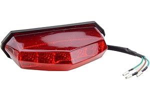 GOOFIT Plastic Tail light Brake Rear Light Turn Signal Indicator Lamp LED Bulbs Backup Light Replacement For ATV Scooter Bike