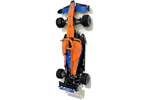 3Dudes & Dad Wall Mount Display Bracket Compatible with Lego® Technic McLaren F1 2022 - Custom Designed Storage Hook for Set 42141-3D Printed Plastic - Supplied with Mounting Hardware