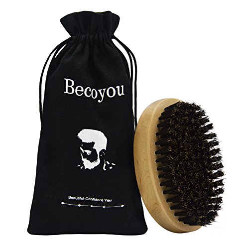 Becoyou Bartbürste mit Wildschweinborsten Hochwertiges Bartpflege für die Pflege und das Styling eines Bartes - 6