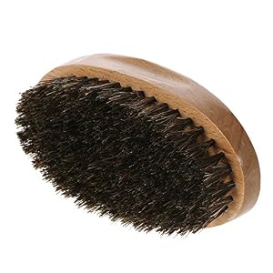 Anself Men's Beard Brush Mustache Shaving Brush Facial Hair Brush Shaving Brush - Image 4