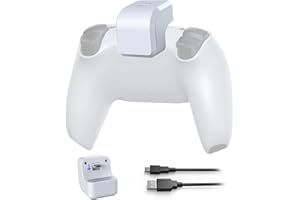 NexiGo PS5 Accessori per Controller Pacco Batteria Ricaricabile, 1500mAh con Indicatore LED, Kit di Riproduzione e Ricarica per Controller PlayStation 5 con Cavo di Ricarica USB Type-C