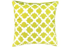 Gardenista Garden Outdoor Scatter Cushion | Patio Rattan Chair Furniture Arabesque Patterned Pillow | Water Resistant | Hypoallergenic Hollowfiber Filled (Lime)
