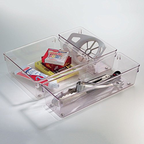 InterDesign 8 x 16,5 x 5 cm Linus Schubladen-Organizer, Durchsichtig - 3