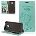Produktbild ZCXG Galaxy J5 2017 Hülle,Weich Slim Madam Frauen Brieftasche Hülle Leder Magnet Ständer Katze Niedlich Kartenhalter Geldbeutel Kreditkartenhüllen Handyhülle Samsung Galaxy J5 2017 Grün