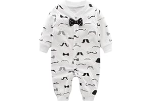 MINIZONE Śpioszki niemowlęce dla chłopców i dziewczynek, piżama, bawełna, kombinezon dla niemowląt, bielizna nocna