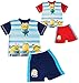 Produktbild 2 tlg. Set: T-Shirt & kurze Hose - " Minions - Ich einfach unverbesserlich " - Größe 3 bis 4 Jahre - Gr. 104 bis 110 - als Pyjama / Sommerset / Strandbekleidung - für Jungen & Mädchen - Kinder - 100 % Baumwolle - Zweiteiler - zweiteilig - Minion / Mark Dave Stuart Bob Kevin - Despicable Me - Strandset / kurzer Pyjama - Sommerpyjama - Schlafanzug - Bekleidungsset / Shorty - Hausanzug