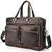 Produktbild YuFLangel Leder Herren Portemonnaie Große Kapazität 17 Zoll Laptoptasche Crazy Horse Leder Schultertasche