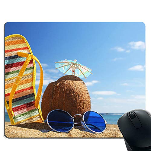 Preisvergleich Produktbild Mauspad und Computer Gaming Mauspad (Kokosnuss, Hausschuhe und Sonnenbrillen)