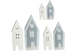 LEMBEAUTY Silikonform Haus | 3D Silikonformen Gießformen Häuser Kerzenformen Für Urlaub Süßigkeiten/Kuchen/Kekse/Handgemachte Seife/Schokolade/Gelee