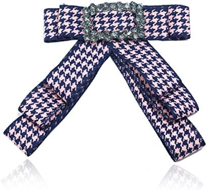WKAIJCJ Bow Tie Corsage Bow Tie Brooch Wild Ladies Fabric Temperament Clothing Personality Fashion Accessories Creative 12.5*14.0cm,Pink-OneSize