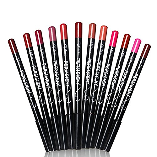 12pcs/Set Waterproof Long Lasting Matte Lipliner pencil Lip Pen set