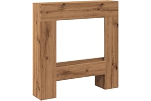 vidaXL Borde de chimenea madera ingeniería roble artisan 81x18x82 cm