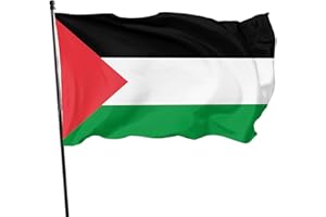 KUNOLI Bandiera Palestina 150×90cm - Gran Bandiera Palestinese 3×5 Ft, Bandiera Della Palestina per I Cortili Dei Giardini