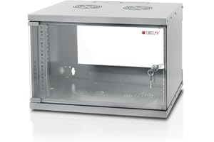 Techly Professional 022229 Armadio Rack 19" a Muro 6U Prof. 450 Grigio Assemblato Grigio