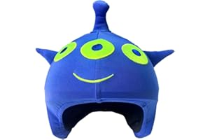 COOLCASC Funda para Casco Showtime - Compatible con Casco de Bici, Esquí y Skate - Niños y Adultos - Talla Única - Diseño Divertido