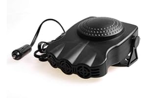 ASUDARO Autoheizung, 2-in-1 Autokühlung und Auto Heizung Wärmer, 3-Loch-Heizung Autoglas Abtauen Schneehitze Elektrische Auto Defroster Tragbare Heizlüfter Gebläse Winter Auto Van Heizung Schwarz