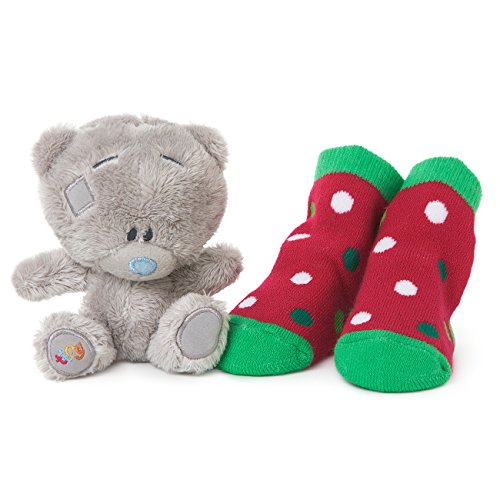 Tiny Tatty Teddy Me To You My First Christmas Socks and Soft Toy Sits (4-inch)