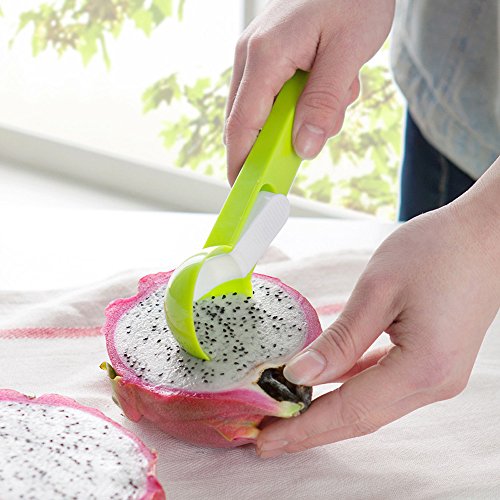 asentechuk® Eis Ball Löffel Schaufeln Fruit Watermelon Graben Löffel Küche Gadgets 15.6 x 5.6 x 3.8cm grün - 2