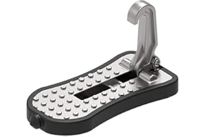 Luoji Pédale de portière de voiture universelle pour véhicule portable échelle pliante Pédale en alliage d'aluminium Pédale pliable pour tous les véhicules, SUV, Jeep