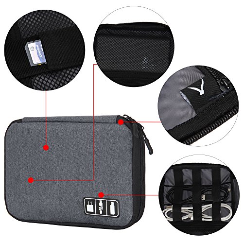 Veevan Tragbare Universal Elektronikzubehör-Reisekasten Organizer für Handys Power-Banks USB-Kabel - 7