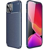 Spia Apple iPhone 13 Mini ile uyumlu Kılıf Lacivert Karbon Silikon Orijinal Esnek İnce Geliştirilmiş Dayanıklı Darbe Karşıtı 