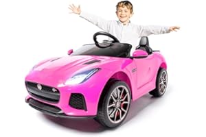 ATAA Jaguar F-Type 12v - Rose- Voiture électrique pour Enfants à Batterie 12v, Voiture électrique Marque Officielle Jaguar