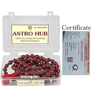 ASTRO HUB Red Chandan Mala, red Chandan mala Original, red Sandal Wood mala, red Sandal Beads mala, Sandal mala