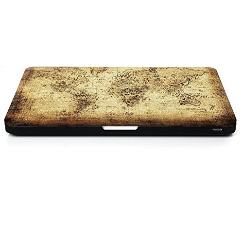 Case MacBook Pro 13 Hülle , Haocoo Vintage Map Design Ultra Slim Dünn Kratzfeste matt rutschfest Hartschale Kunststoff Schutzhülle Snap case für Apple MacBook Pro 13″ Zoll (Modell: A1278) - 6