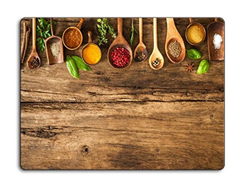 Urban Geschenke Arbeitsflächenschutz, Spice – 40 cm x 30 cm Glas Schneidebrett