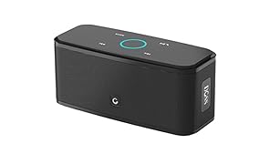 DOSS SoundBox- Kabellose Portabler Bluetooth 12W Lautsprecher mit unglaublicher 12-Stunden Spielzeit & Sensitive-Touch Wireless Speakers mit TF Karte Funktion und Reinem Bass [Schwarz]
