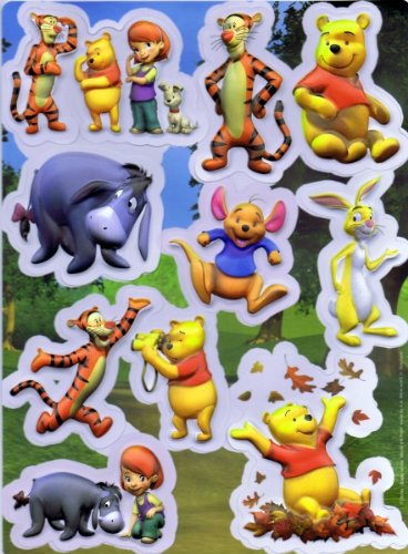 Disney - Winnie Pooh 3D Sticker Set ( 9 Stück) / Wandtattoos / Sticker