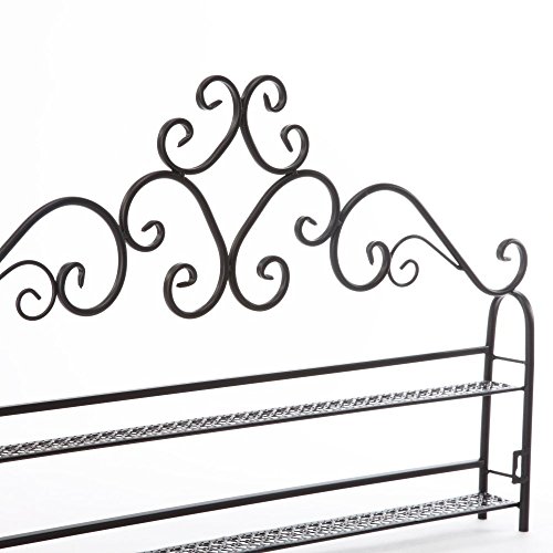 Asvert Sechs Schichten Lagerregal DIY montiert 6 Regal Nail Polish Wall Rack Organizer hält 120 Flaschen Nagellack oder ätherische Öle (Schwarz) - 4