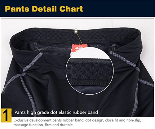 West Biking 3D Gel Radhose Herren Gepolsterter Fahrrad kurz Bike Capris Mountain Riding Miederteil atmungsaktiv Quick Dry - 5