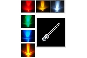 TECNOSTORE 10 LED 5mm LAMPEGGIANTE FLASH + RESISTENZE 12V BIANCHI BLU ROSSO VERDE Diodi (VERDE)