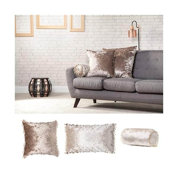 Changing Sofas Truffle 18" (46cm) Crushed Velvet Scatter Cushion - Image 4