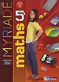 Myriade 5e - Manuel élève - Grand Format (Éd. 2016) - Nouveau programme 2016